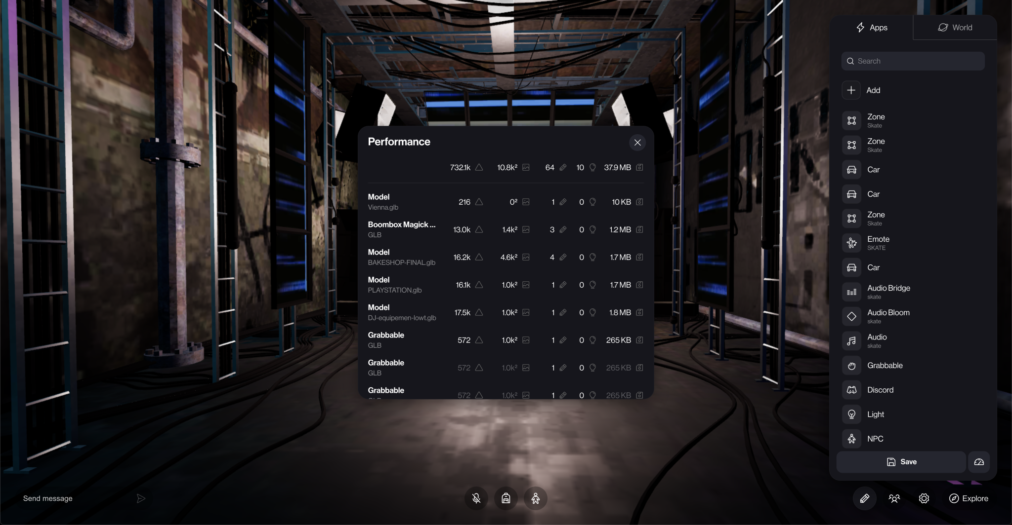 Hyperfy Performance Stats